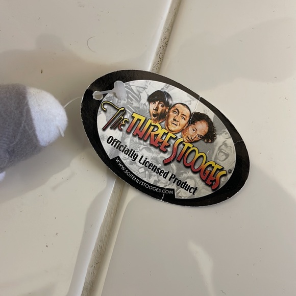 Three Stooges Curly Vinyl Head Mummy Suit Plush Doll 16" Original Tag Rare! - Picture 6 of 7